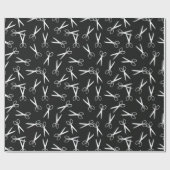 Silver Scissors Patroon Cadeaupapier (Vlak)