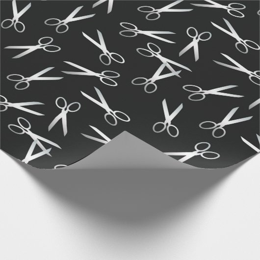 Silver Scissors Patroon Cadeaupapier (Hoek)