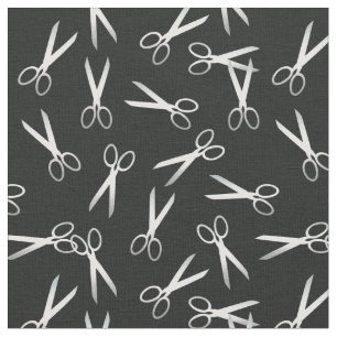 Silver Scissors Patroon Stof