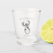 Silver Scorpio Zodiac Sign Astrology Scorpion Shot Glas (Voorkant)