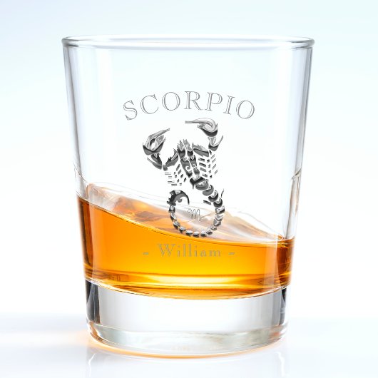 Silver Scorpio Zodiac Sign Astrology Scorpion Shot Glas