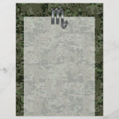Silver Scorpio Zodiac Sign Woodland Digital Camo (Voorkant)