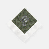 Silver Scorpio Zodiac Sign Woodland Digital Camo Servetten (Hoek)