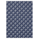 Silver Scorpio Zodiac Symbol Navy Carbon Fiber Tafelkleed (Voorkant)