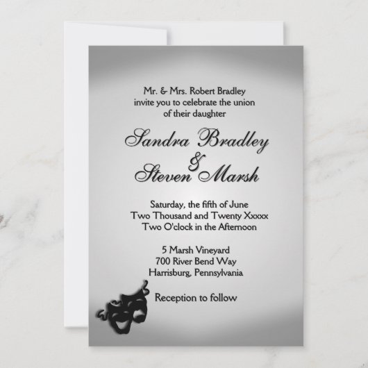 Silver Screen Theatre Theme Uitnodiging voor de br (Voorkant)