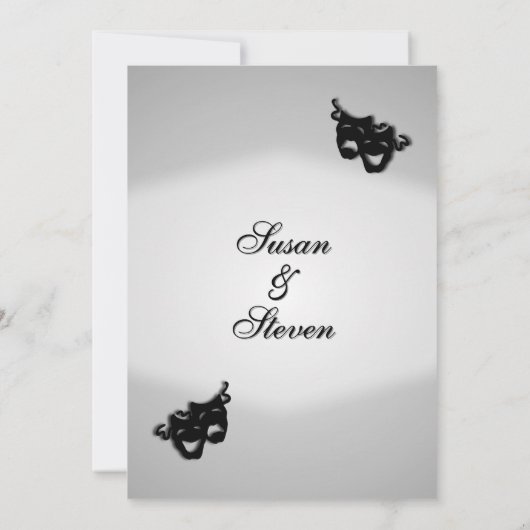 Silver Screen Theatre Theme Uitnodiging voor de br (Achterkant)