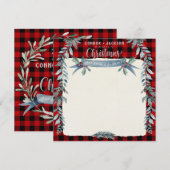 Silver Script Buffalo met blank kerstdiner Menu (Voorkant / Achterkant)