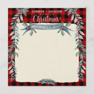 Silver Script Buffalo met blank kerstdiner Menu