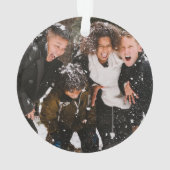 Silver Script Merry Kerstserie Foto Ornament (achterkant)