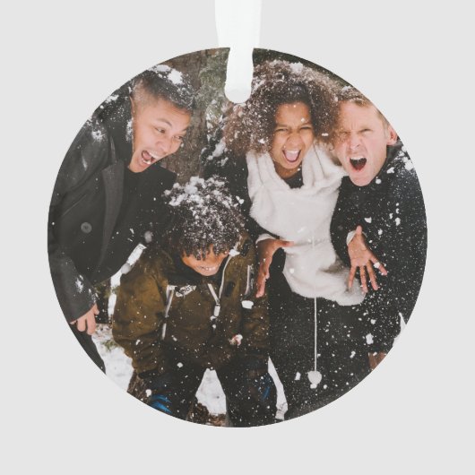 Silver Script Merry Kerstserie Foto Ornament (achterkant)