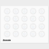 Silver Scroll Cross Address Label/Favor Sticker (Vel)