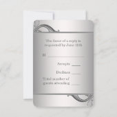 Silver Scroll RSVP-kaarten RSVP Kaartje (Achterkant)