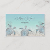 Silver Sea Turtle | Coastal Q Visitekaartje (Voorkant)