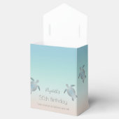 Silver Sea Turtles Custom Birthday Thank You Bedankdoosjes (Geopend)