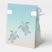Silver Sea Turtles Custom Birthday Thank You Bedankdoosjes (Achterkant)