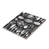 Silver Seafood Tegeltje (Zijkant)