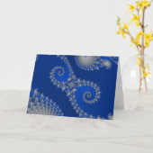 Silver Seahorse Greetings Kaart (Gele Bloem)