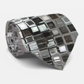 Silver Sequin Dazzle Glitz Glam Disco Mannen Strop Stropdas (Opgerold)