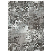Silver Sequin Dazzle Monogram Initiaal Clip Board Klembord (Achterkant)