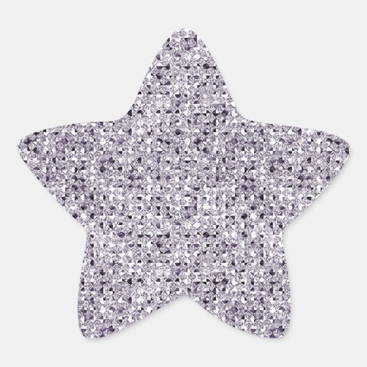 Silver Sequin Effect Star Sticker Sheets (Voorkant)