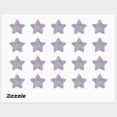 Silver Sequin Effect Star Sticker Sheets (Vel)