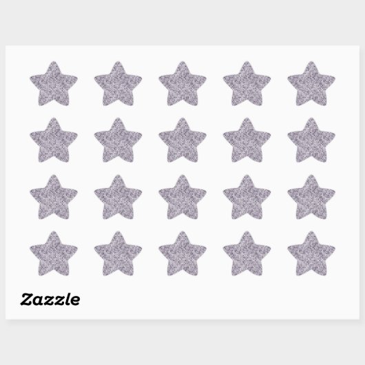 Silver Sequin Effect Star Sticker Sheets (Vel)