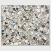 Silver Sequin Glitter Glam Glamour Wrapping Paper Cadeaupapier (Vlak)