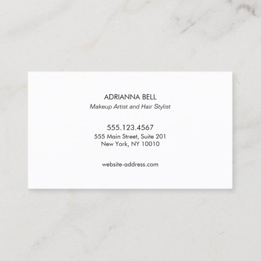 Silver Sequin Hair Salon 6 Punch Loyalty (Achterkant)