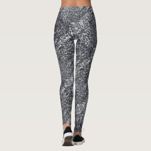 Silver Sequin Pattern Leggings (Achterkant)