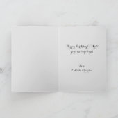 Silver Sequin Photo Collage Happy Birthday Card Kaart (Binnen)