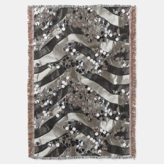 Silver Sequins brandend man Deken (Voorkant Verticaal)