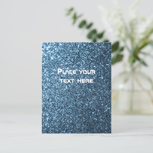 Silver Sequins Briefkaart (Staand voorkant)