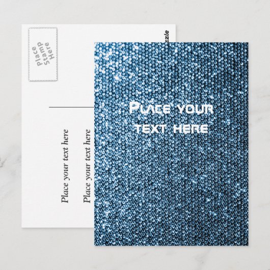 Silver Sequins Briefkaart (Voorkant / Achterkant)