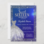 Silver Sequins, Dress Blue Sweet 16 Kaart (Voorkant)