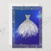Silver Sequins, Dress Blue Sweet 16 Kaart (Achterkant)