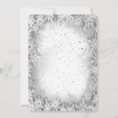 Silver Sequins Jurk Sneeuwvlokken Vrijgezellenfees Kaart (Achterkant)