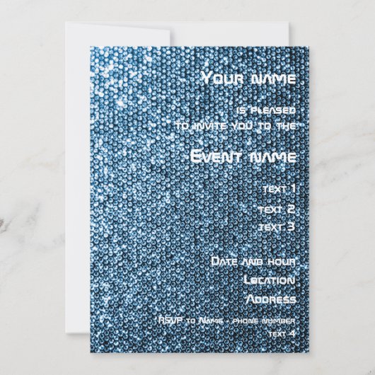 Silver Sequins Kaart (Voorkant)