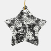 Silver Sequins Keramisch Ornament (Voorkant)