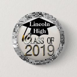Silver Sequins Klasse van de Button van 2019 Afstu