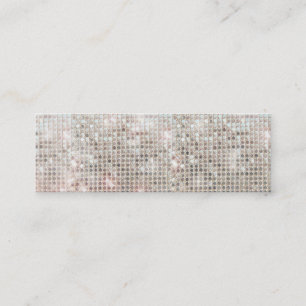 Silver Sequins Mini Profile Card Visitekaartje