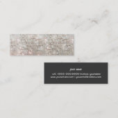Silver Sequins Mini Profile Card Visitekaartje (Voorkant / Achterkant)