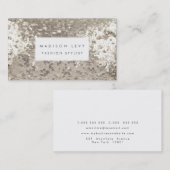 Silver Sequins Mode Stylist Visitekaartje (Voorkant / Achterkant)