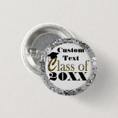 Silver Sequins van 20XX Afstuderen Button (Voorkant /achterkant)