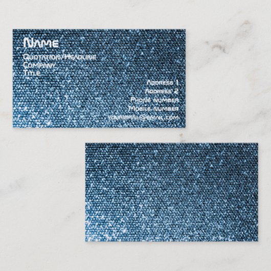 Silver Sequins Visitekaartje (Voorkant / Achterkant)