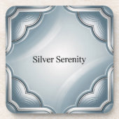 Silver Serenity Blue Plastic Onderzetter Set (Voorkant)