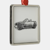 Silver Shadow MX5 Metalen Ornament (Rechts)