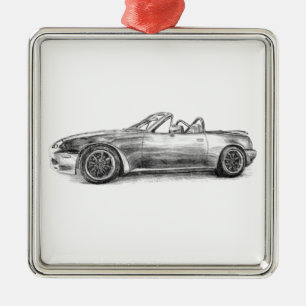 Silver Shadow MX5 Metalen Ornament