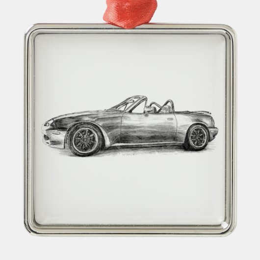Silver Shadow MX5 Metalen Ornament (Voorkant)