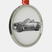 Silver Shadow MX5 Metalen Ornament (Rechts)