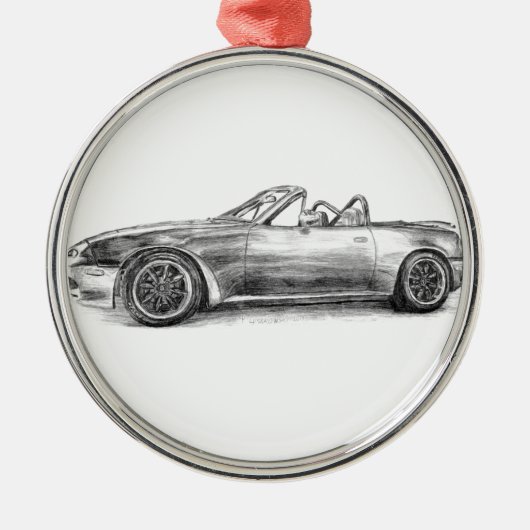 Silver Shadow MX5 Metalen Ornament (Voorkant)